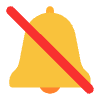 Bell With Slash Flat Element from Fluent Emoji Flat Set