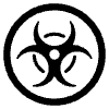 Biohazard High Contrast Element from Fluent Emoji High Contrast Set