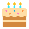 Birthday Cake Flat Emoji from Fluent Emoji Flat Set | Free Download as SVG Vector and Transparent PNG | Streamline emojis