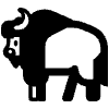 Bison High Contrast Element from Fluent Emoji High Contrast Set