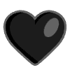 Black Heart Flat Element from Fluent Emoji Flat Set