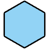 Blue Hexagon Element from OpenMoji Emoji Set