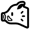Boar High Contrast Element from Fluent Emoji High Contrast Set