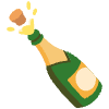 Bottle With Popping Cork Element from Noto Emojis Set