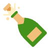 Bottle With Popping Cork Flat Element from Fluent Emoji Flat Set