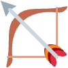 Bow And Arrow Emoji from Twemoji Set | Free Download as SVG Vector and Transparent PNG | Streamline emojis