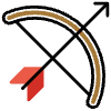 Bow And Arrow Element from OpenMoji Emoji Set