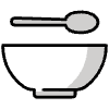 Bowl With Spoon Element from OpenMoji Emoji Set