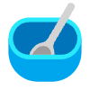 Bowl With Spoon Flat Element from Fluent Emoji Flat Set