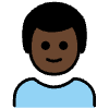 Boy Dark Skin Tone Element from OpenMoji Emoji Set