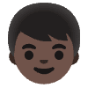 Boy Dark Skin Tone Element from Noto Emojis Set