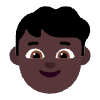 Boy Flat Dark Element from Fluent Emoji Flat Set