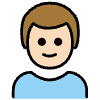Boy Light Skin Tone Element from OpenMoji Emoji Set