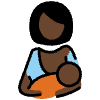 Breast Feeding Dark Skin Tone Element from OpenMoji Emoji Set