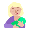 Breast Feeding Flat Medium Light Element from Fluent Emoji Flat Set