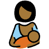 Breast Feeding Medium Dark Skin Tone Element from OpenMoji Emoji Set