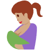 Breast Feeding Medium Skin Tone Element from Twemoji Emoji Set