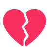 Broken Heart Flat Element from Fluent Emoji Flat Set