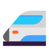 Bullet Train Flat Emoji from Fluent Emoji Flat Set | Free Download as SVG Vector and Transparent PNG | Streamline emojis