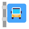 Bus Stop Flat Element from Fluent Emoji Flat Set