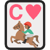 C Heart Horse Rider Element from EmojiTwo Colors Set