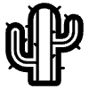 Cactus High Contrast Element from Fluent Emoji High Contrast Set