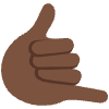 Call Me Hand Dark Skin Tone Element from Twemoji Emoji Set