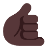 Call Me Hand Flat Dark Element from Fluent Emoji Flat Set