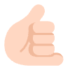 Call Me Hand Flat Light Element from Fluent Emoji Flat Set