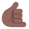 Call Me Hand Flat Medium Dark Element from Fluent Emoji Flat Set
