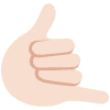 Call Me Hand Light Skin Tone Element from Twemoji Emoji Set
