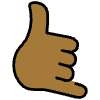 Call Me Hand Medium Dark Skin Tone Element from OpenMoji Emoji Set