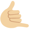 Call Me Hand Medium Light Skin Tone Element from Twemoji Emoji Set