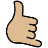 Call Me Hand Medium Light Skin Tone Element from OpenMoji Emoji Set