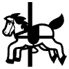 Carousel Horse Element from EmojiTwo Black Set