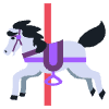 Carousel Horse Element from EmojiTwo Colors Set