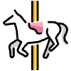 Carousel Horse Element from OpenMoji Emoji Set