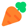 Carrot Flat Emoji from Fluent Emoji Flat Set | Free Download as SVG Vector and Transparent PNG | Streamline emojis