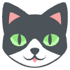 Cat Face Element from EmojiTwo Colors Set