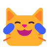Cat With Tears Of Joy Flat Element from Fluent Emoji Flat Set