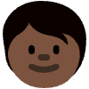 Child Dark Skin Tone Element from Twemoji Emoji Set