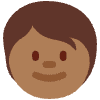 Child Medium Dark Skin Tone Element from Twemoji Emoji Set