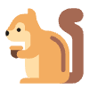 Chipmunk Flat Element from Fluent Emoji Flat Set