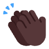 Clapping Hands Flat Dark Element from Fluent Emoji Flat Set