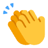 Clapping Hands Flat Default Emoji from Fluent Emoji Flat Set | Free Download as SVG Vector and Transparent PNG | Streamline emojis