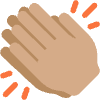Clapping Hands Medium Skin Tone Element from Twemoji Emoji Set