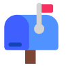 Closed Mailbox With Raised Flag Flat Emoji from Fluent Emoji Flat Set | Free Download as SVG Vector and Transparent PNG | Streamline emojis