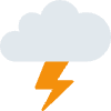 Cloud With Lightning Element from Twemoji Emoji Set