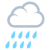 Cloud With Rain Element from EmojiTwo Colors Set