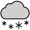 Cloud With Snow Element from OpenMoji Emoji Set